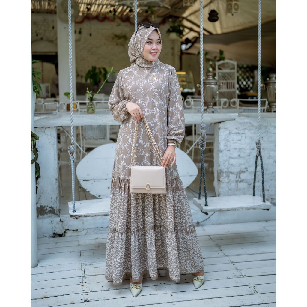 ( COD ) GAMIS SET HIJAB ,GAMIS  CERUTY BABY DOLL ,GAMIS MEWAH