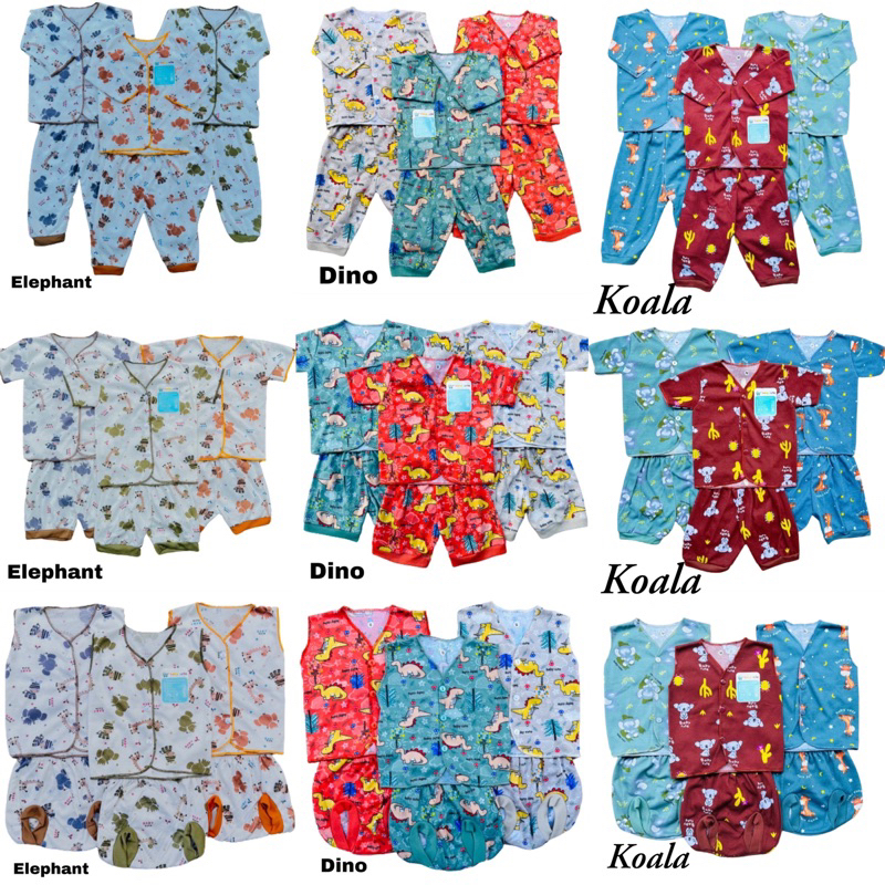 NAKITA 3 Stelan Baju Celana Bayi Motif Cowo cewe Newborn dan Jumbo  SNI Promo 9.9