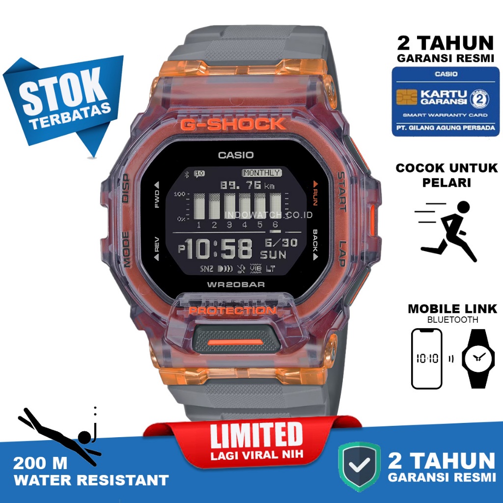 Casio G-Shock GBD-200SM-1A5 gbd200 gbd 200 original garansi resmi