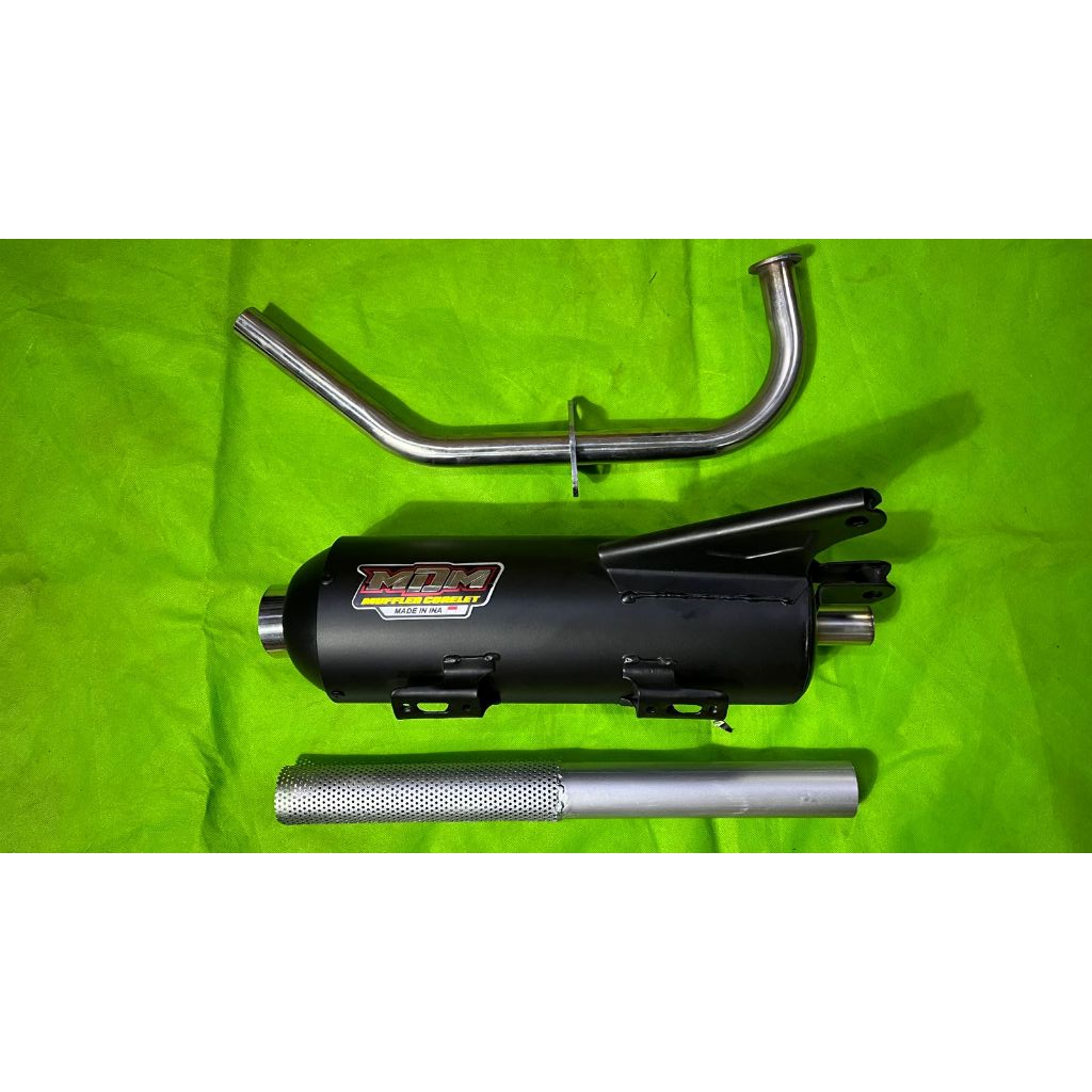 MDM RACING MUFFLER Kenalpot Standard Racing Beat FI / Scoopy / Beat Karbu Saringan Setengah