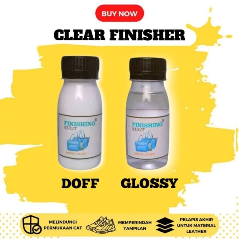 finishing/Vinisher CLEAR penguat cat kulit soL sepatu dll