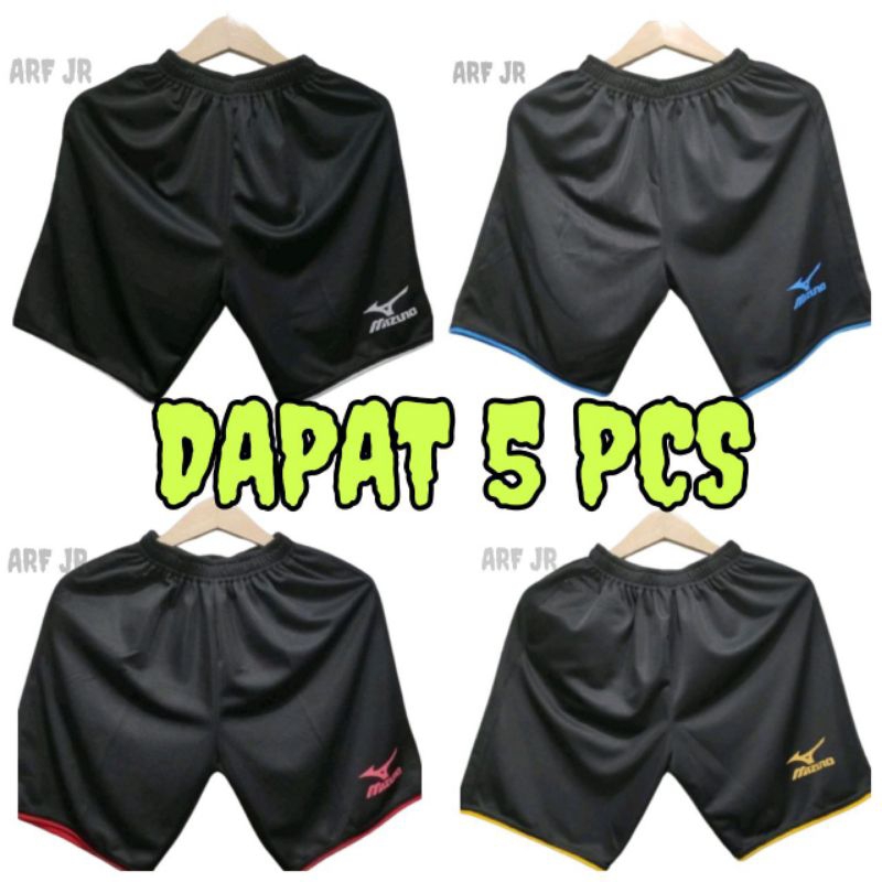 Celana Mizuno Unisex Volley Futsal Joging Kolor Polos Paket 5 Pcs