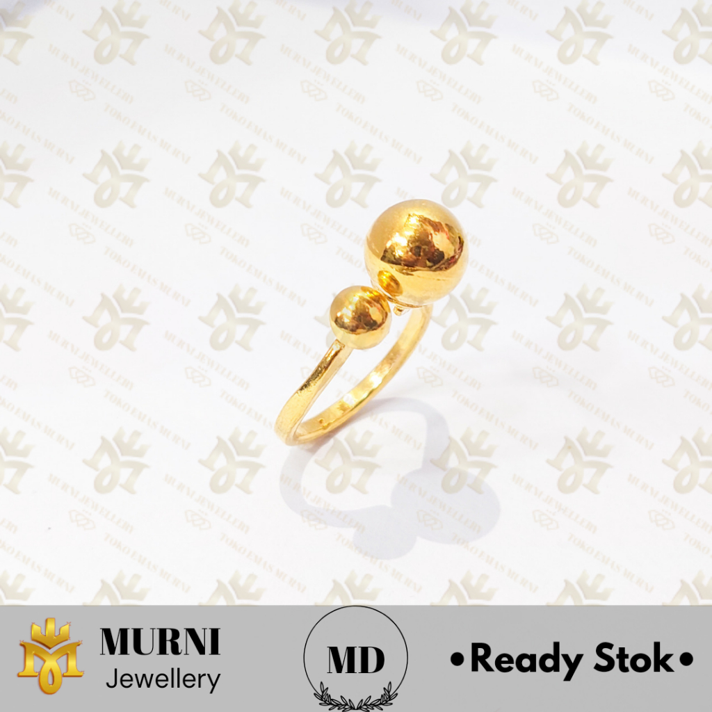Cincin Emas Muda Asli Model Bola Polos - Toko Emas Murni