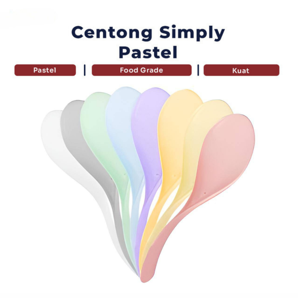 CENTONG NASI / CENTONG SAYUR / SENDOK NASI / CENTONG MULTIFUNGSI WARNA PASTEL (HW)