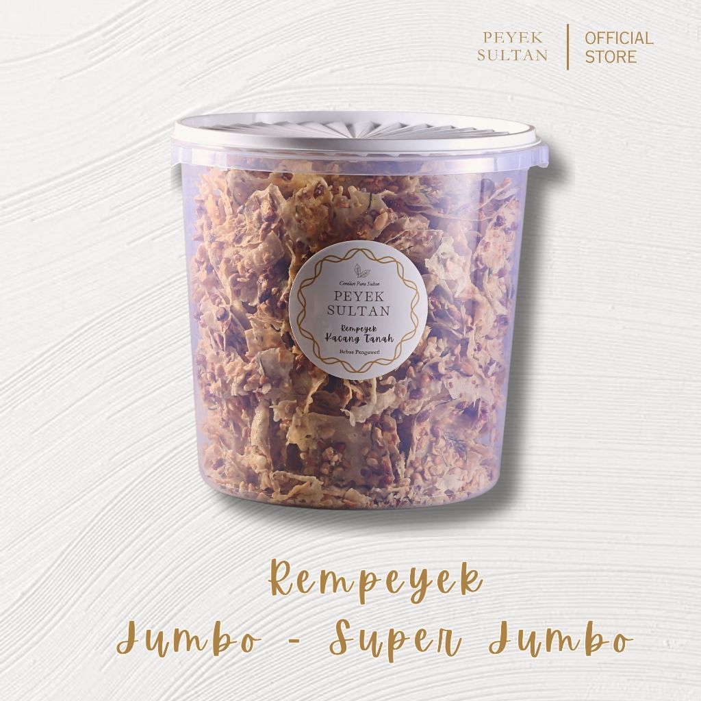 

PEYEK SULTAN - Rempeyek Semua Varian Toples Jumbo (Khusus Instan dan Same Day)