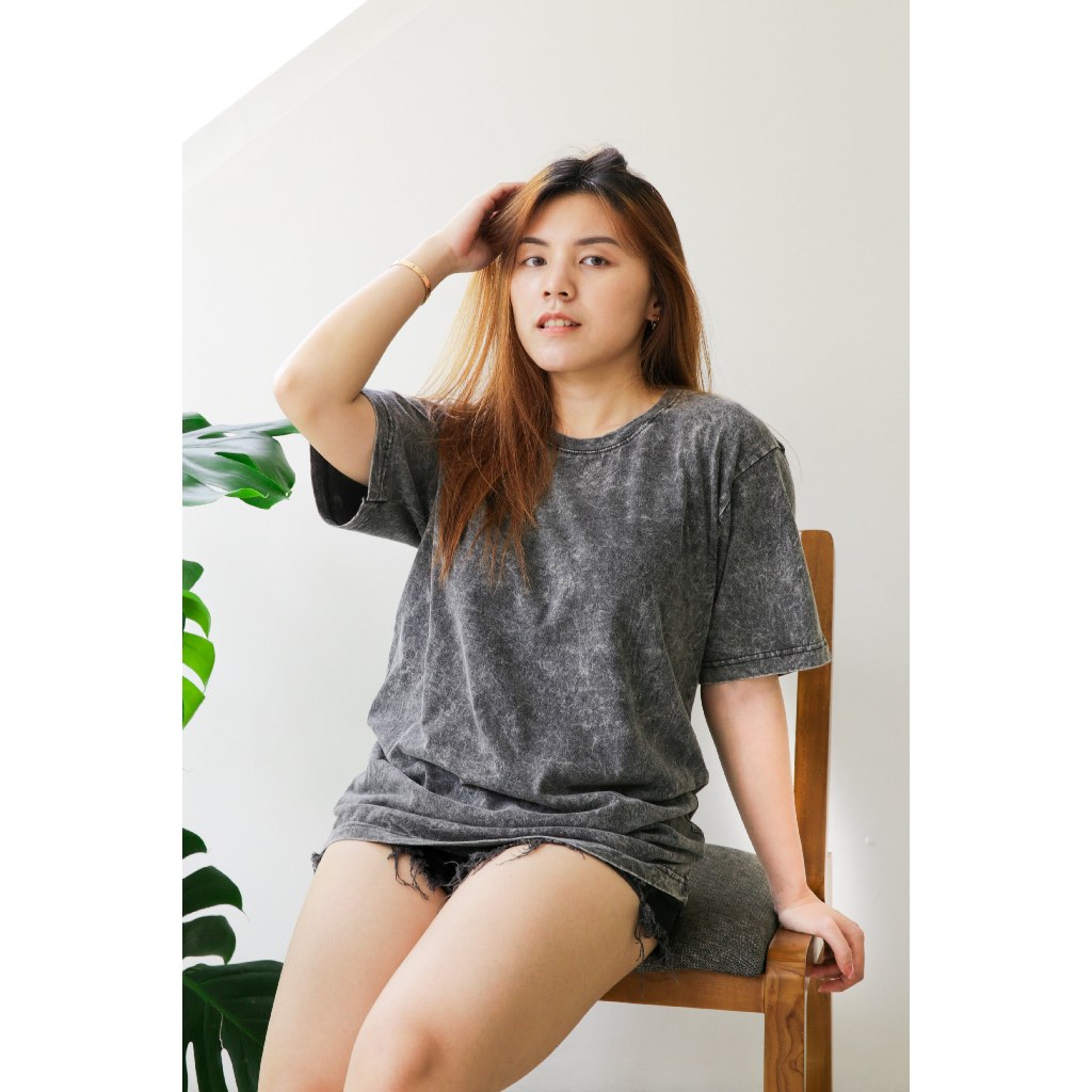 Kaos Washing Cloud Grey, Black, & Blue | Kaos Washing Cotton | Kaos Cotton Combed 24s