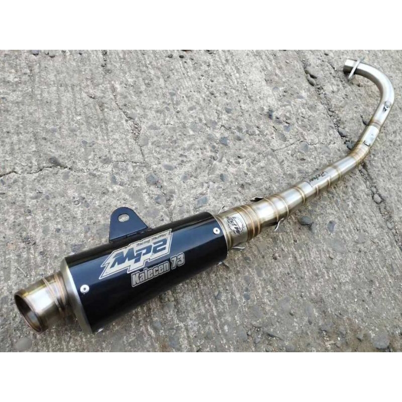 Knalpot racing Jupiter z tipe oval black series original mp2 muffler