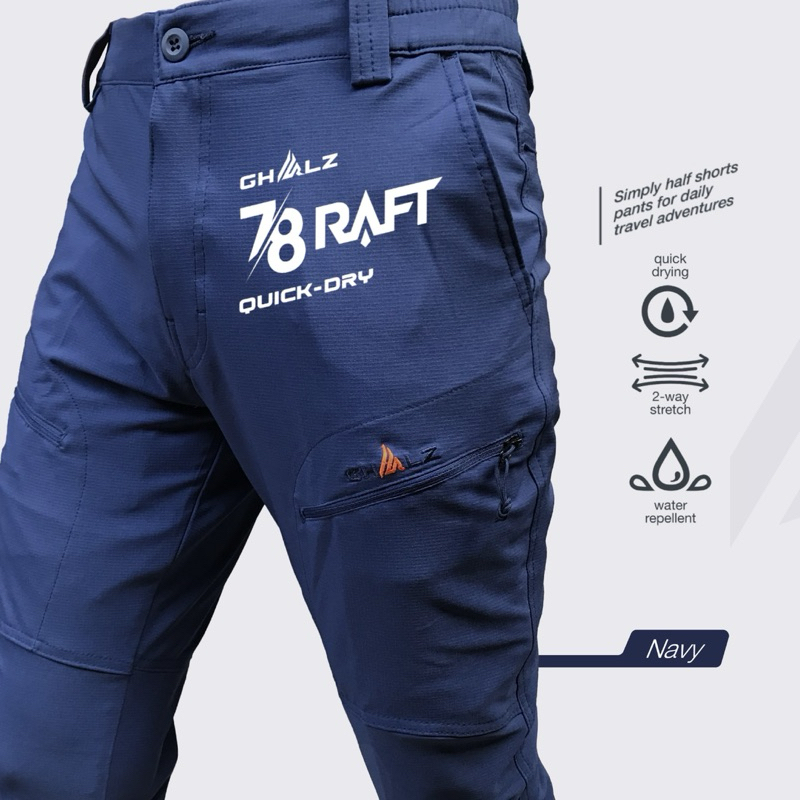 Celana 7/8 RAFT - Celana Gym Celana Sepeda Celana Gunung Celana Olahraga (Navy)