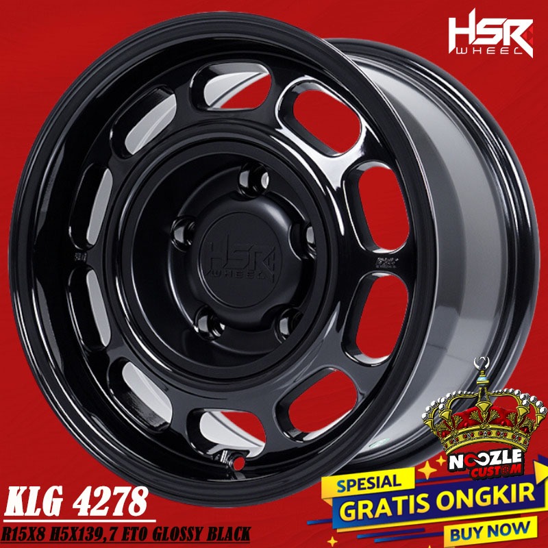 Velg Mobil Spack Kaleng Ring 15 Type HSR KLG R15 Baut 5 PCD 139 Pelek Mobil Ecudo