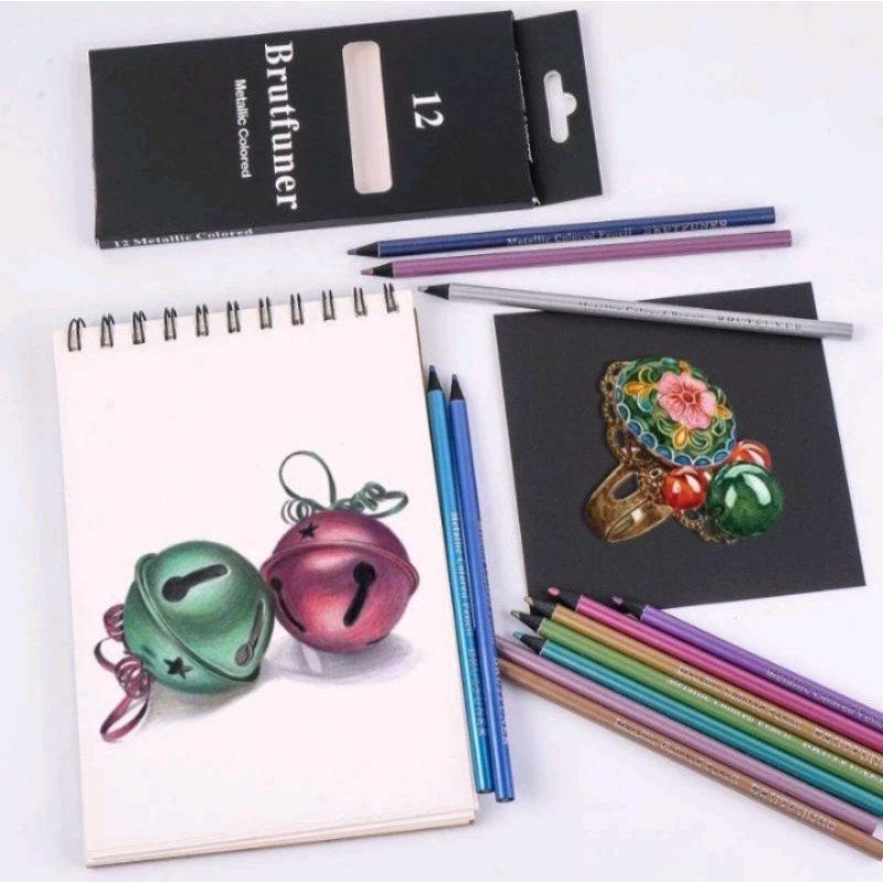 

Brutfuner Metallic Colored Pencils 12 Set