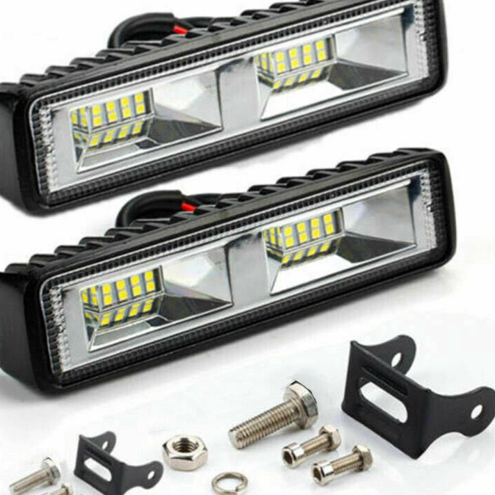 Stok Baru 1PC Lampu Tembak Sorot 16 mata 50 watt 6000k 12-24v anti panas lampu sorot foglamp motor m