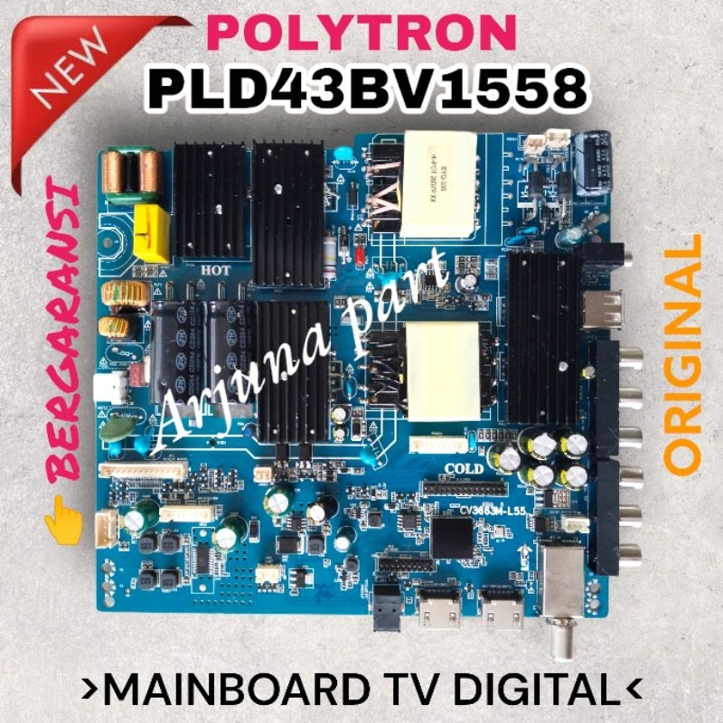 MAINBOARD TV POLYTRON PLD43BV1558 / MESIN TV POLYTRON PLD43BV1558 / MODUL TV POLYTRON PLD 43BV1558 /