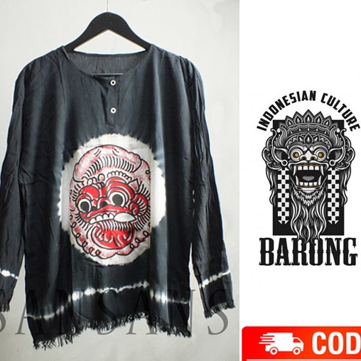 Diskon ORIGINAL BAJU BARONG BALI PRIA DAN WANITA LENGAN PANJANG.