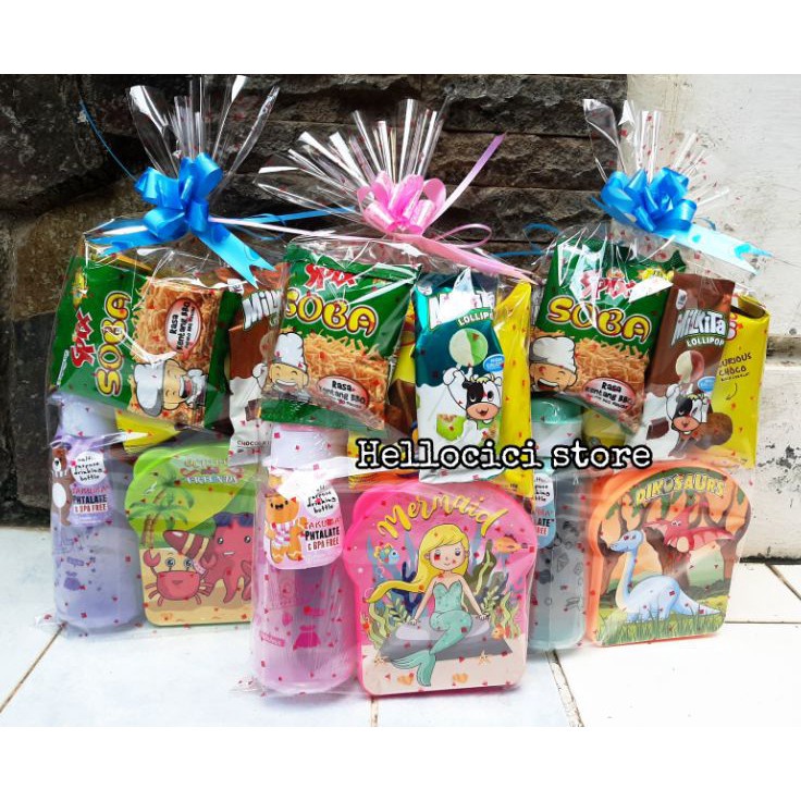 

PARCEL BINGKISAN SNACK + LUNCH BOX + BOTOL MINUM KEMASAN ULANG TAHUN