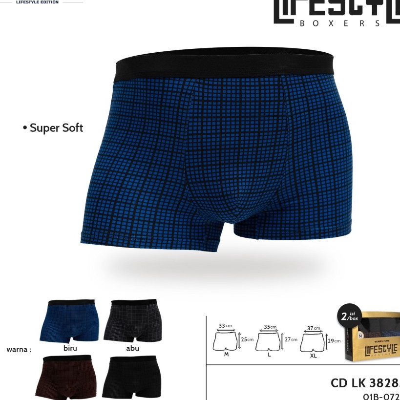 Terjamin cd celana dalam boxer pria sorex 38285 supersoft motif.