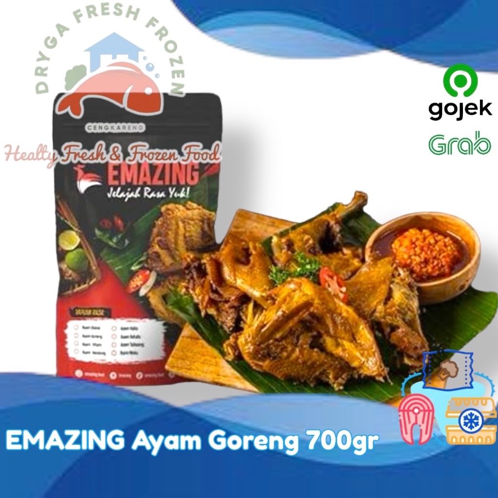 

EMAZING 700gr Ayam Goreng Bakar Rendang Bumbu Hitam Kalio Taliwang