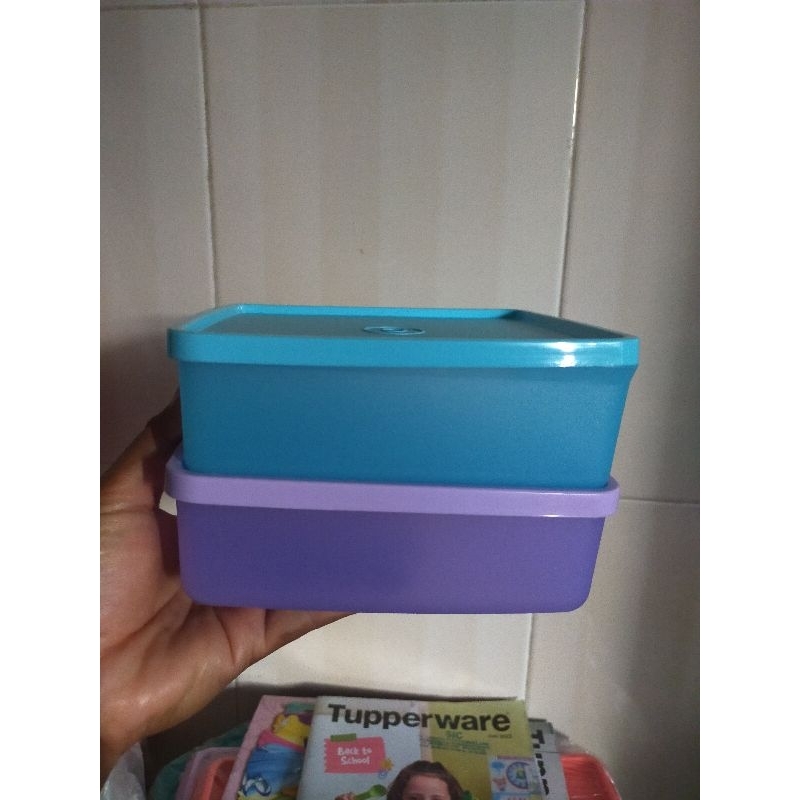 LARGE SQUARE TUPPERWARE 660ML