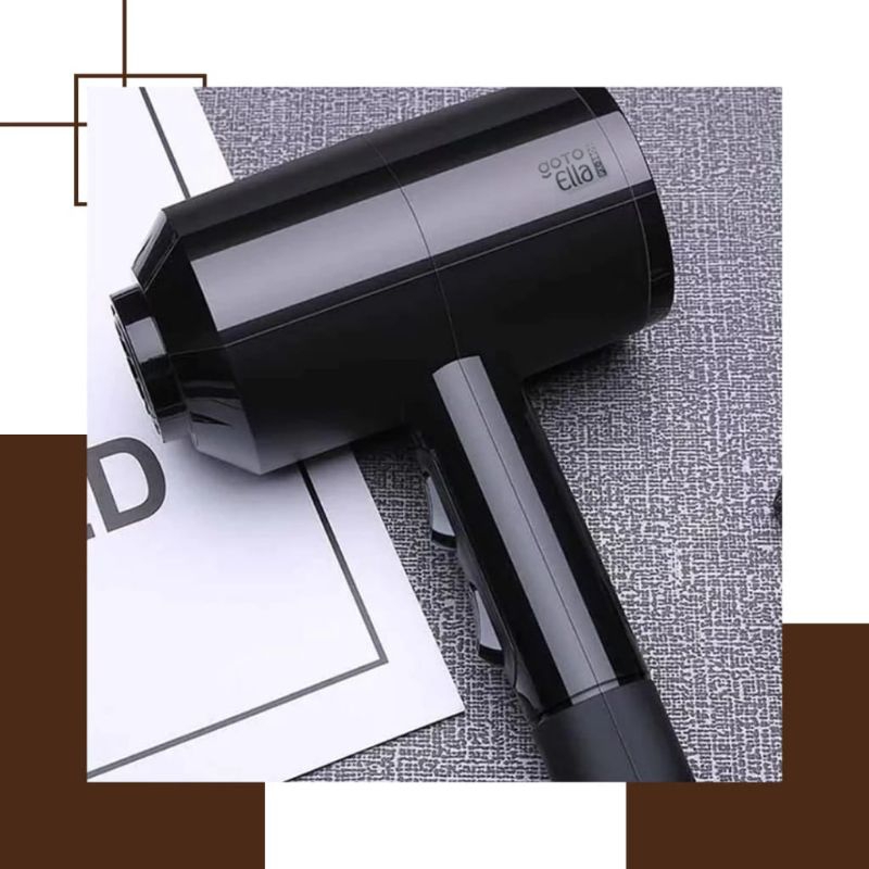 GOTO Hair Dryer Ella Black. PX 3805.Tolong buat tambahan bubble wrap agar barangnya aman saat pengir