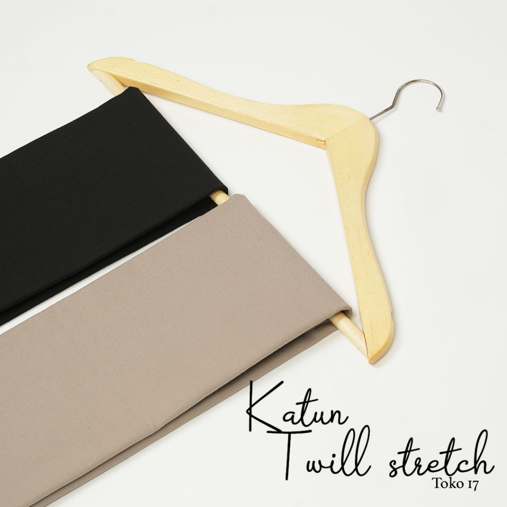 Toko17 KATUN TWILL STRETCH SWEEDING BAHAN CELANA CHINO PER 0,5 METERAN kain eceran bahan celana chin