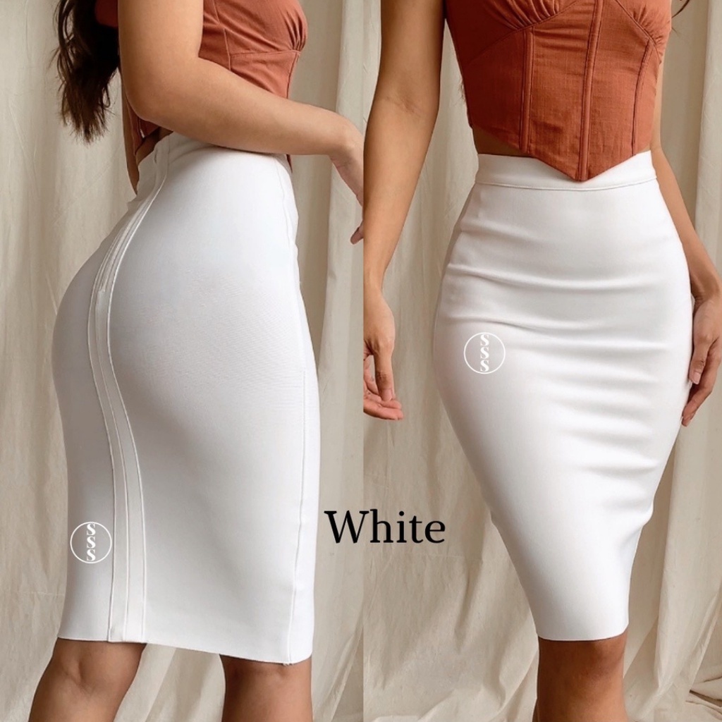 BRAND NEW PAKAI 1X - SpringSummerStyle Alura Skirt | Pencil Skirt Side Slit | Stretch Skirt Side Sli