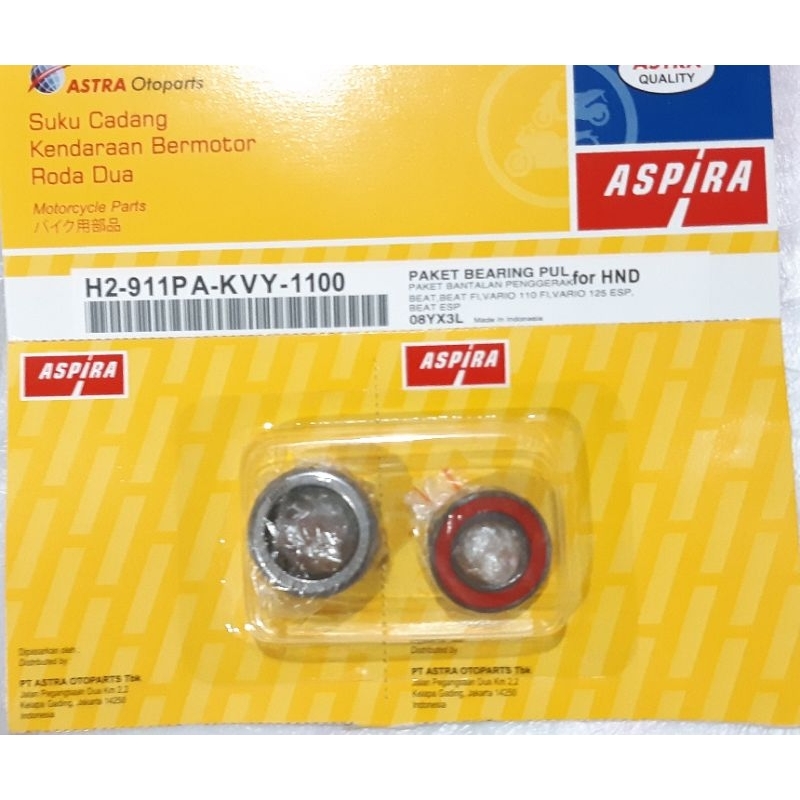 bearing as pully honda beat karbu beat fi vario 110 vario 125 scoopy merk aspira
