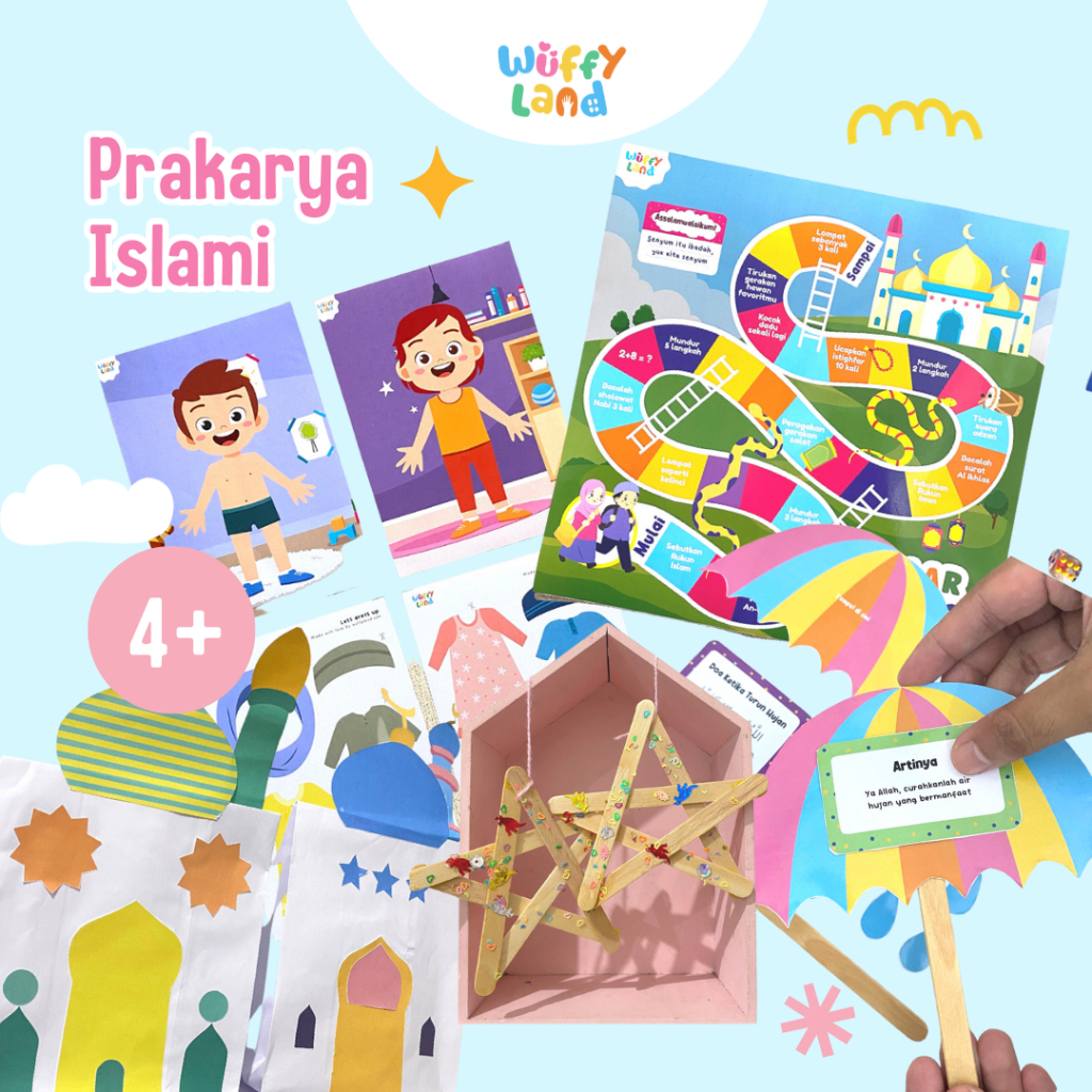 WUFFYLAND Aneka Aktivitas Tema Islami Terdiri dari 20 Prakarya dan Kegiatan Anak Mengenal Islam Work