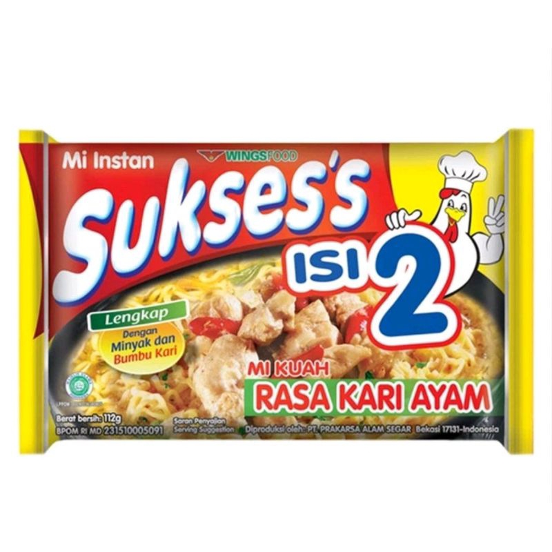 

MIE INSTAN KUAH SUKSES ISI 2 RASA KARI AYAM
