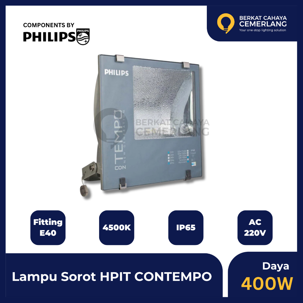 Set Komplit Lampu Sorot CONTEMPO HPIT SONT 400W RVP350 400 Watt