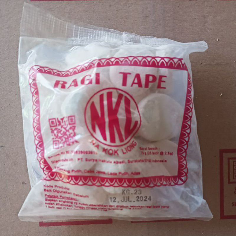 

Ragi Tape NKL / Na Kok Liong, isi 25 butir