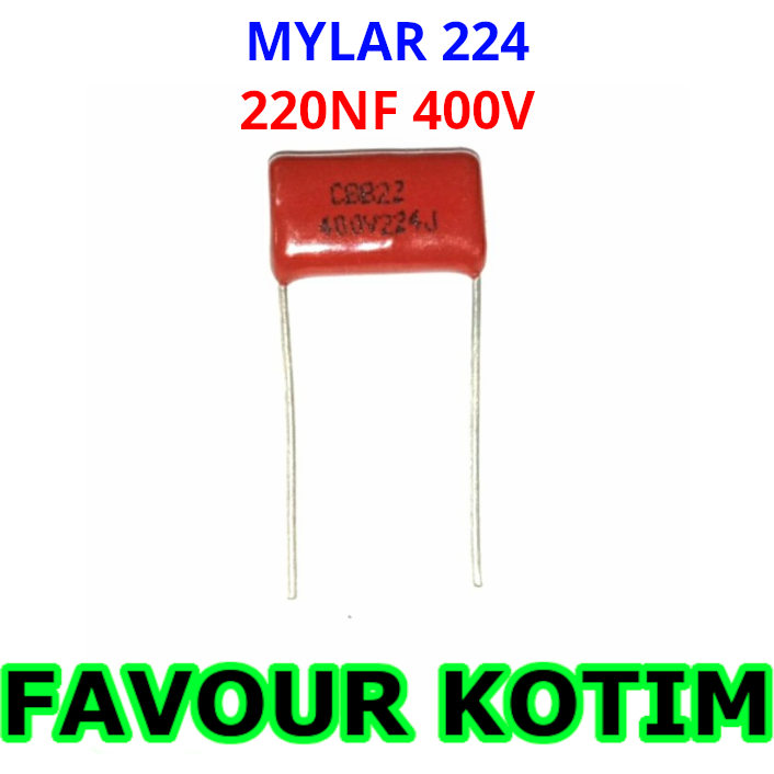 MYLAR CAPACITOR 224 220KP 220NF 400V KAPASITOR MILAR FVKOTIM