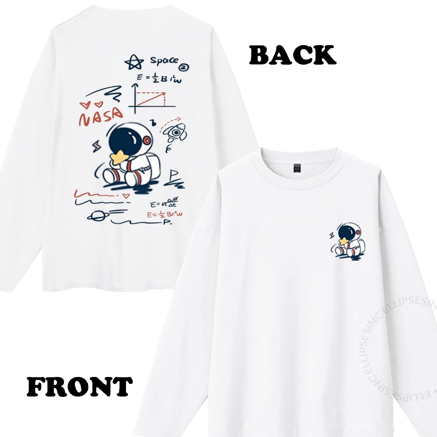 Promo ELLIPSESINC Kaos Lengan Panjang Nasa Space Wanita & Pria.