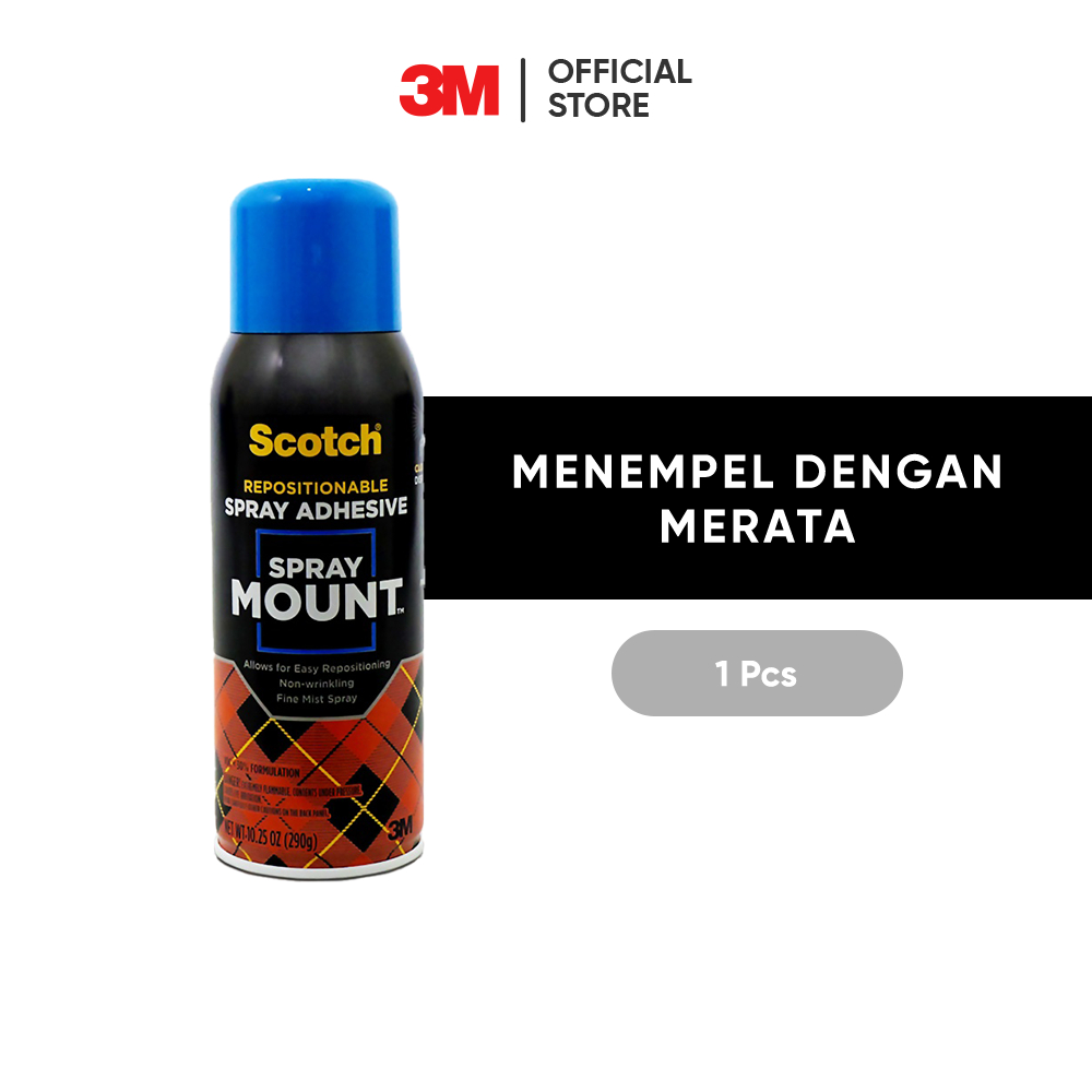 3M™ Scotch® Repositionable Spray Mount, Lem Semprot, Menempel dengan merata, 1 pc, 10.25 OZ, Untuk m