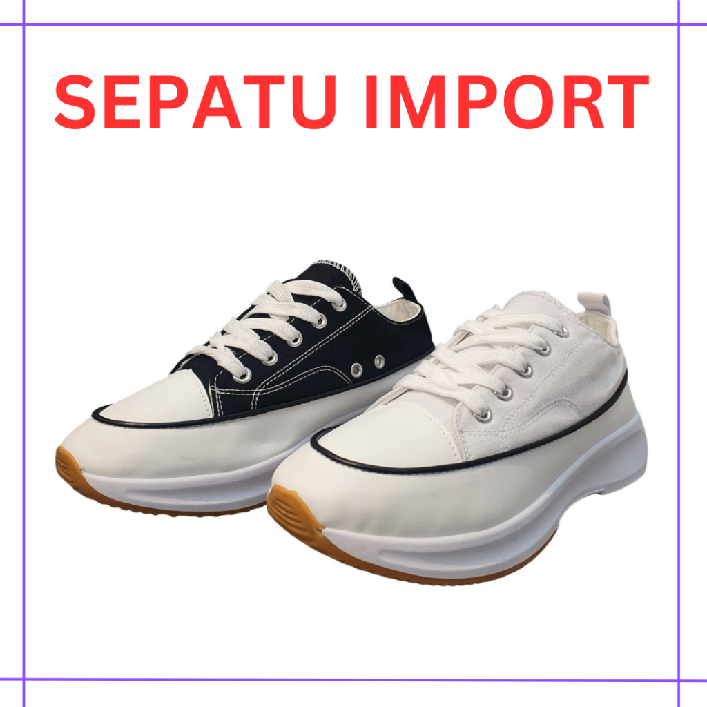 (A04) GUDANG SEPATU IMPORT-NEW FASHION SEPATU HIGH CANVAS TALI