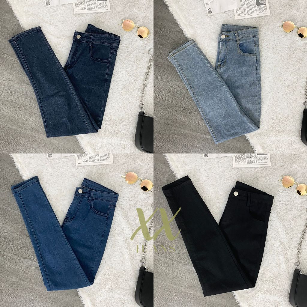 C6 - Celana Jeans Wanita High Waist Jeans Wanita Celana Cargo Wanita Kulot Jeans Jiniso Celana Panja