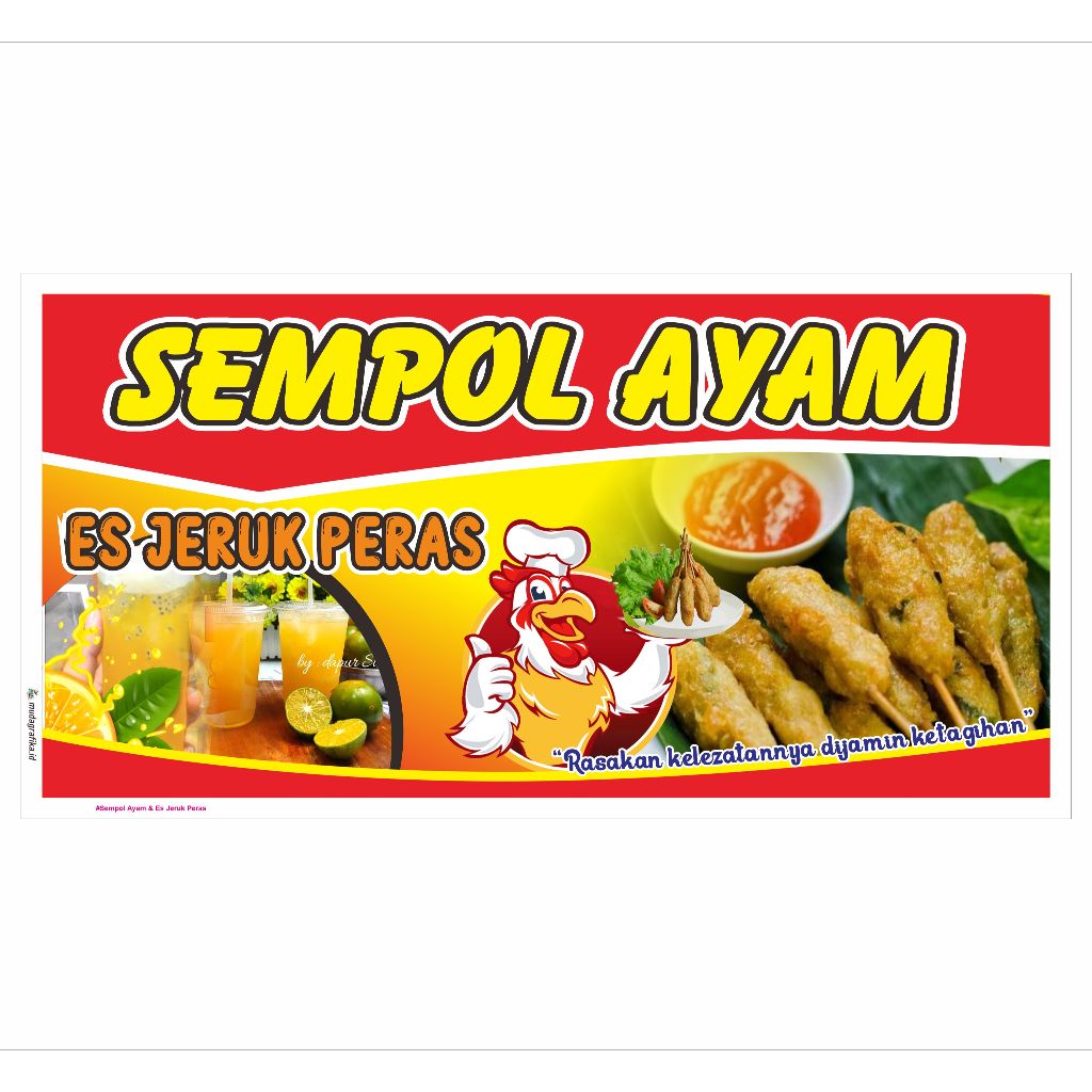 Spanduk Sempol Ayam/Banner Sempolan Ayam
