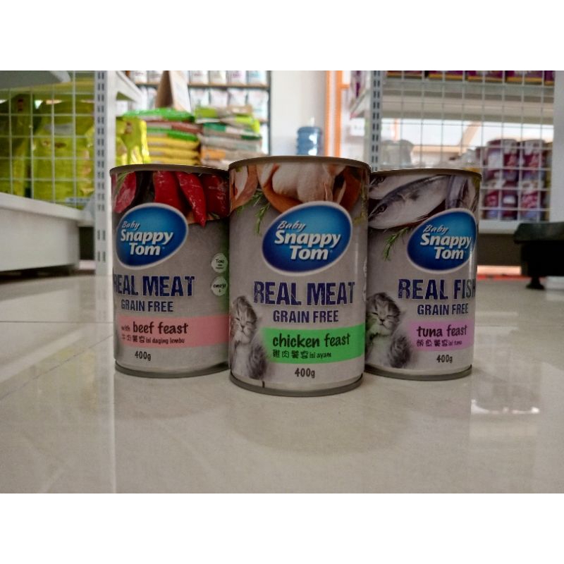 Wet Food Snappy Tom Baby Kaleng 400 Gram / Makanan Basah Wet Food Snappy Tom Baby 400gr