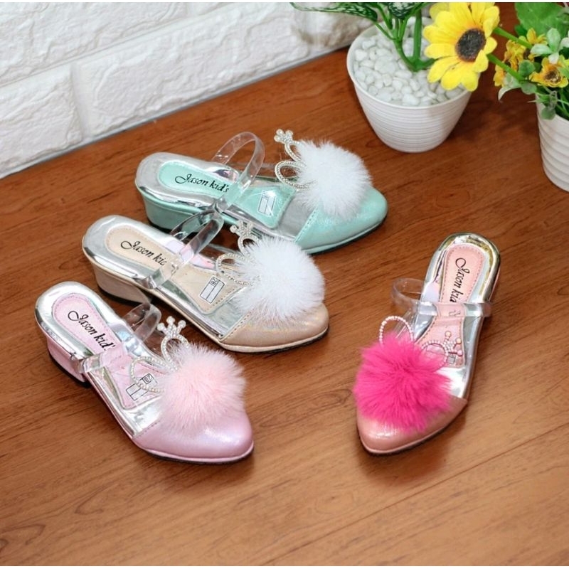 Sandal Formal Anak Perempuan Hak Tahu 3cm
