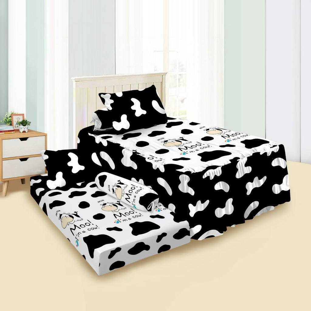 Sprei Duo/Sorong Vito Disperse Single 120x200 Motif Kartun Karakter Minimalis Aesthetic