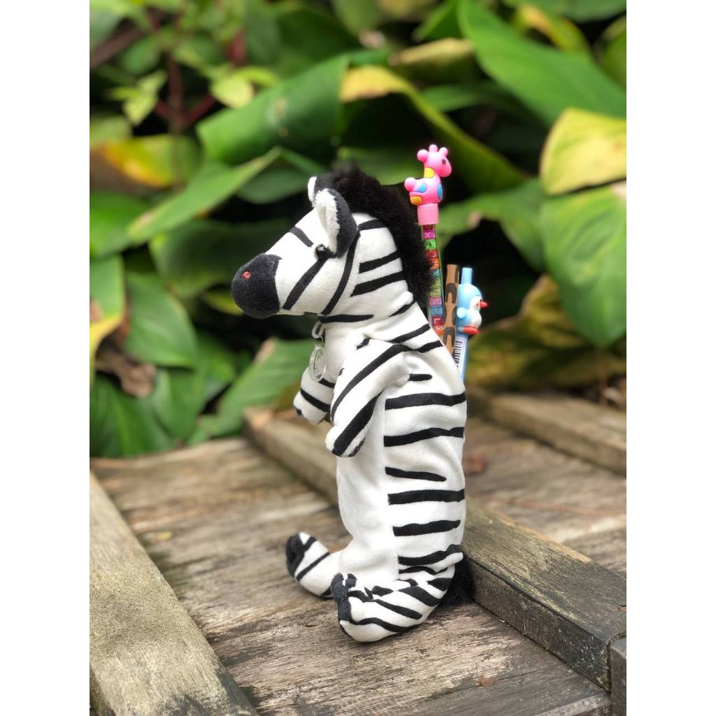 

Tempat Pensil Boneka Zebra | Zebra Pencil Case Taman Safari
