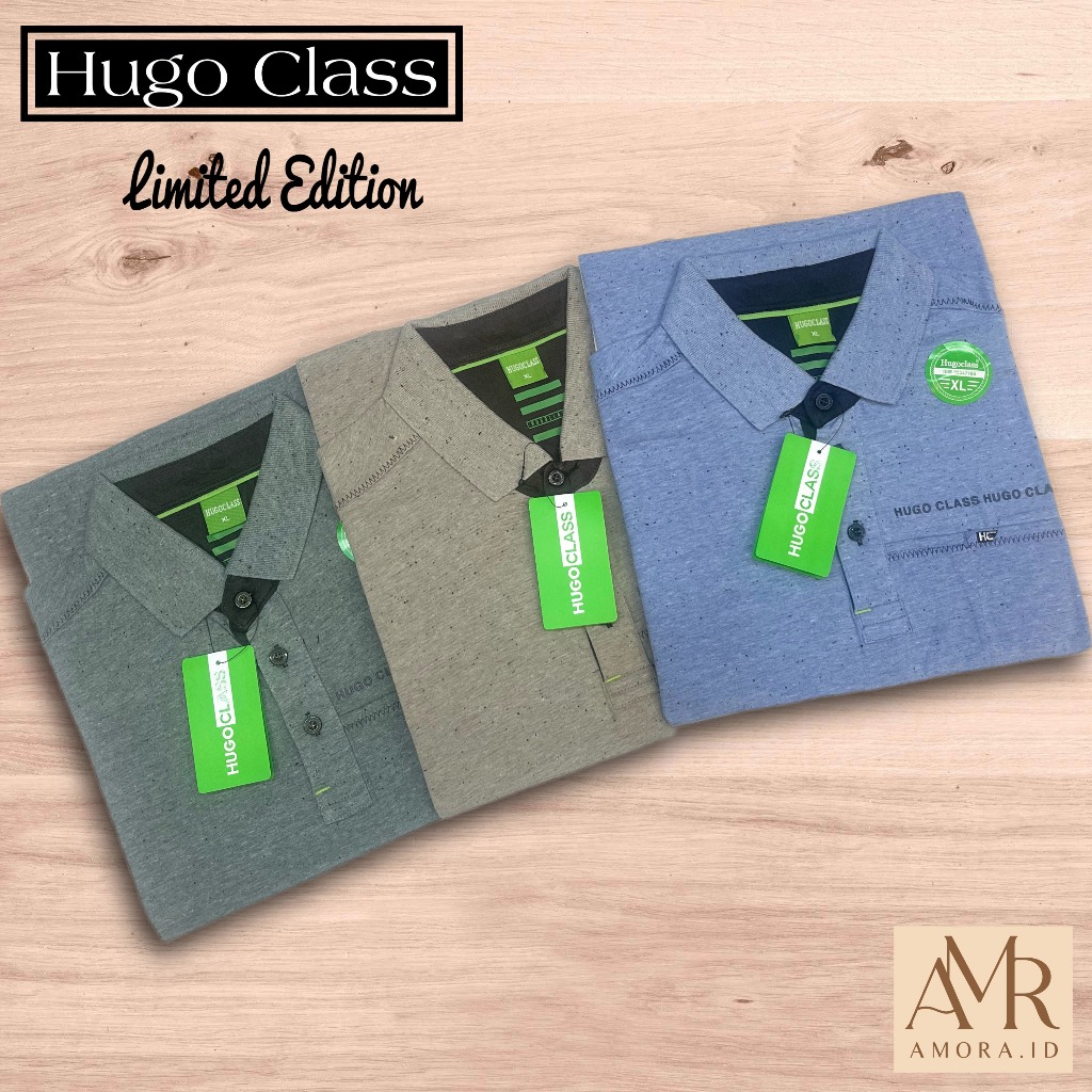 HUGO CLASS KERAH PRIA KAOS KERAH COMBED