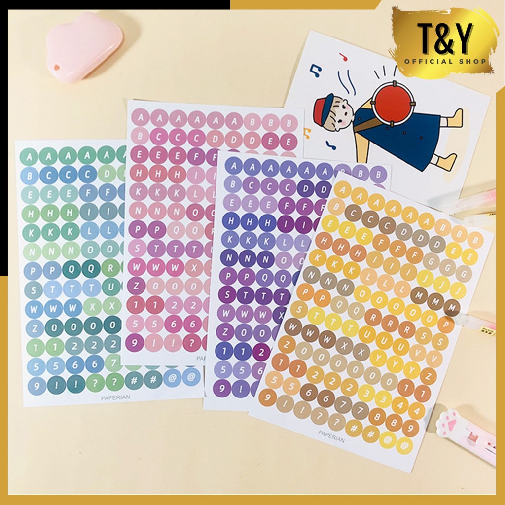 

T&Y Sticker Dekorasi Jurnal Stiker Huruf Deco Alphabet Untuk Diary Aesthetic Scrapbook Stiker Alat Tulis Simple Hadiah Keyboard
