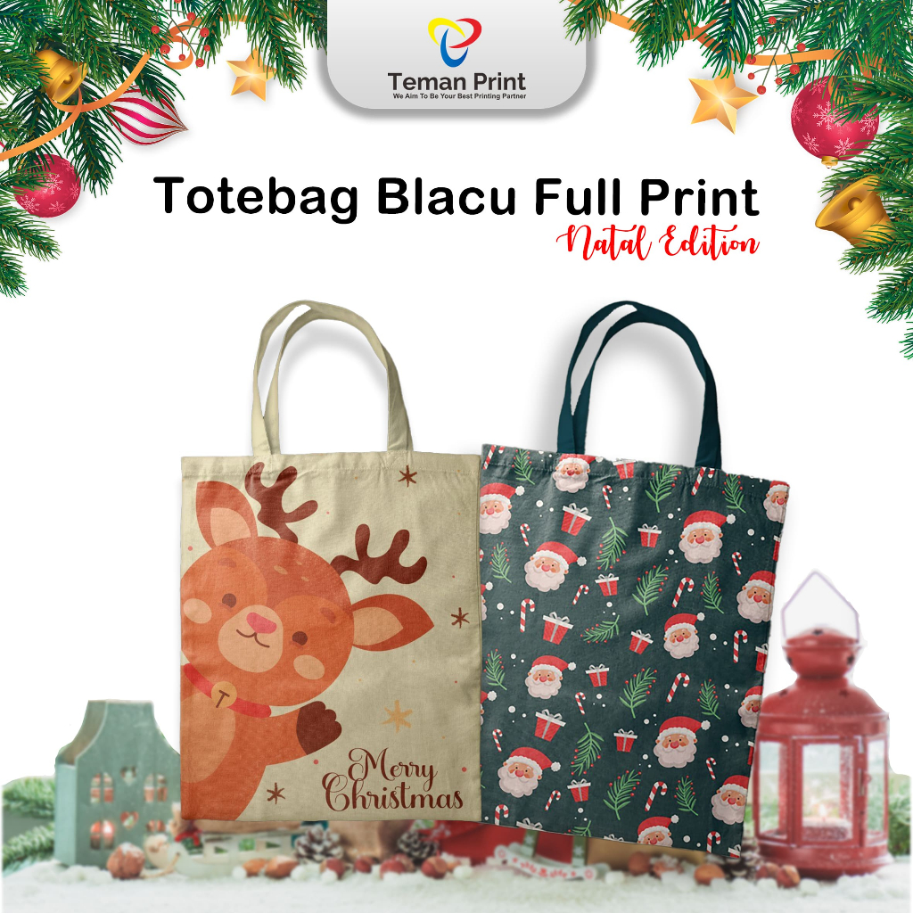 

Teman Print Totebag Tas Hampers Full Print Bahan Blacu Edisi Natal