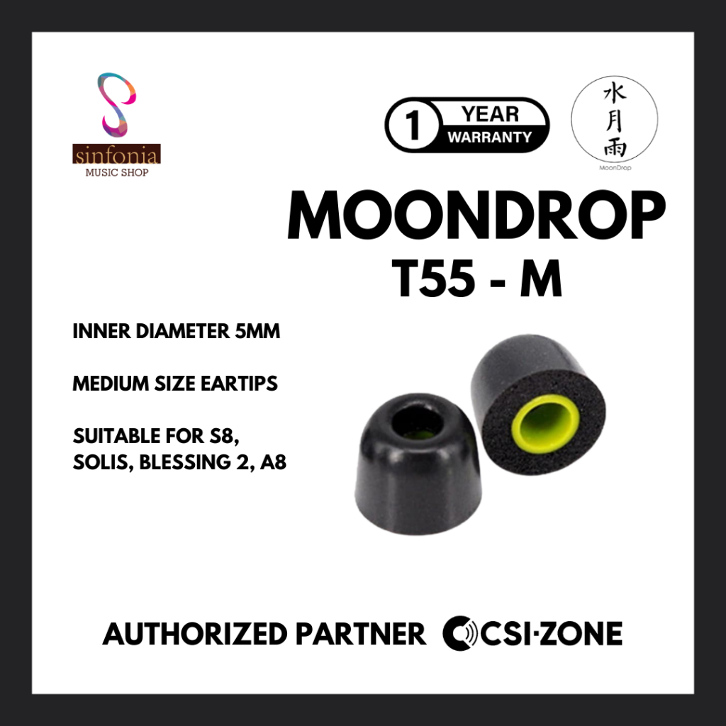 Moondrop MIS-TIP Sponge Eartips T55 - M