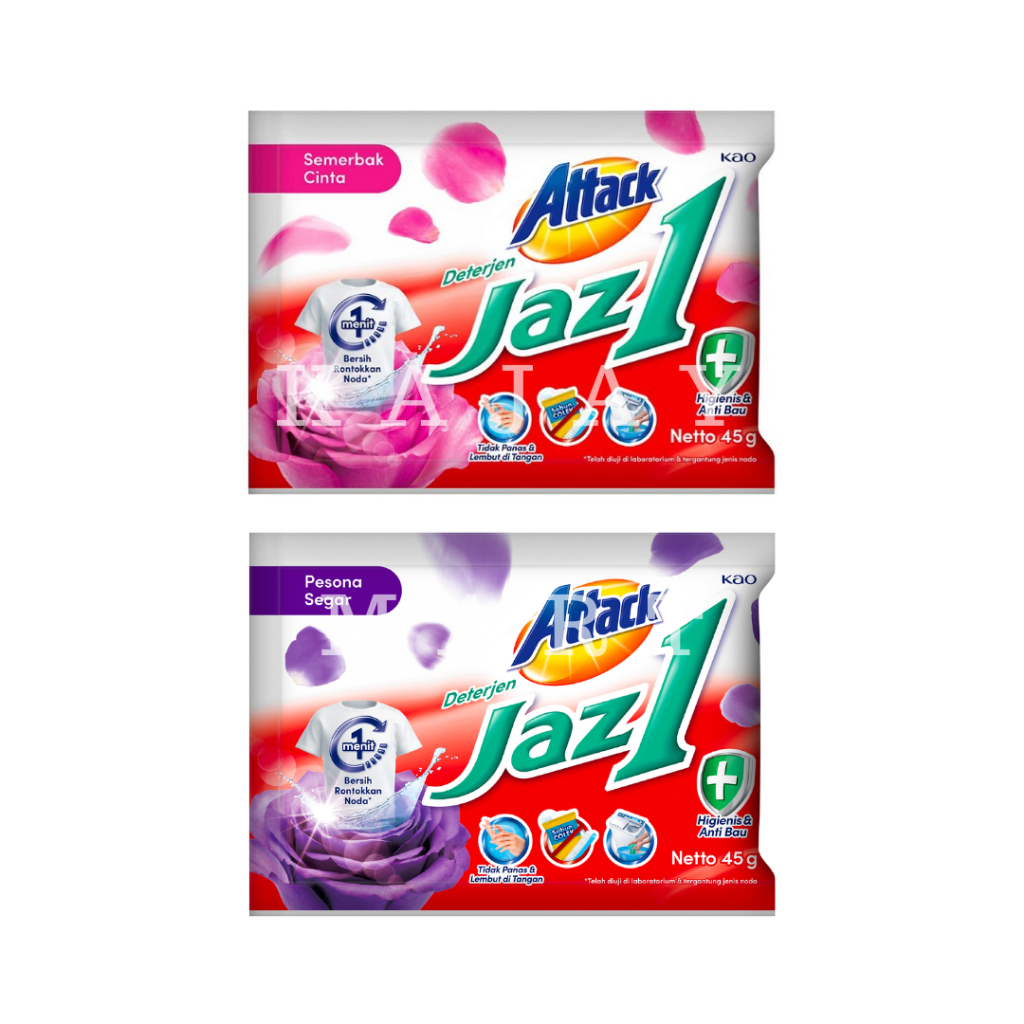 DETERGEN PAKAIAN ATTACK JAZZ 1 RENTENG ALL VARIAN ATTACK JAZZ 1 RENCENG ATTACK JAZZ 1 SASET