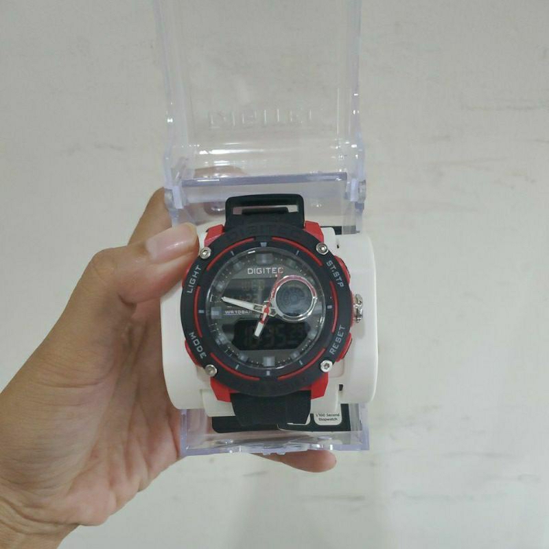 JAM TANGAN DIGITEC ORIGINAL DUAL TIME DIGITAL ANALOG WATER RESISTANT