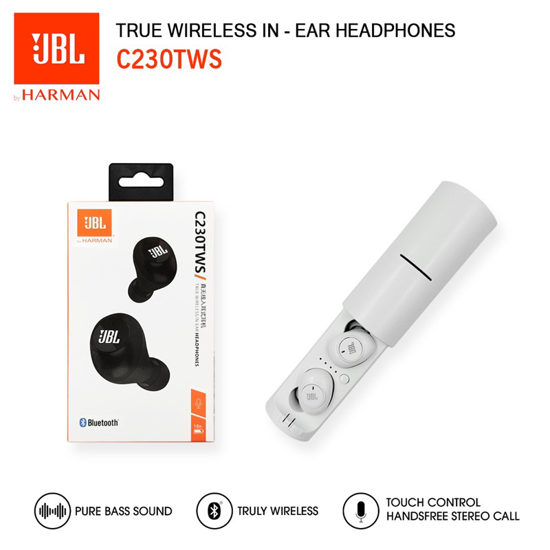 Handsfree JBL TWS c230+Kabel Charger
