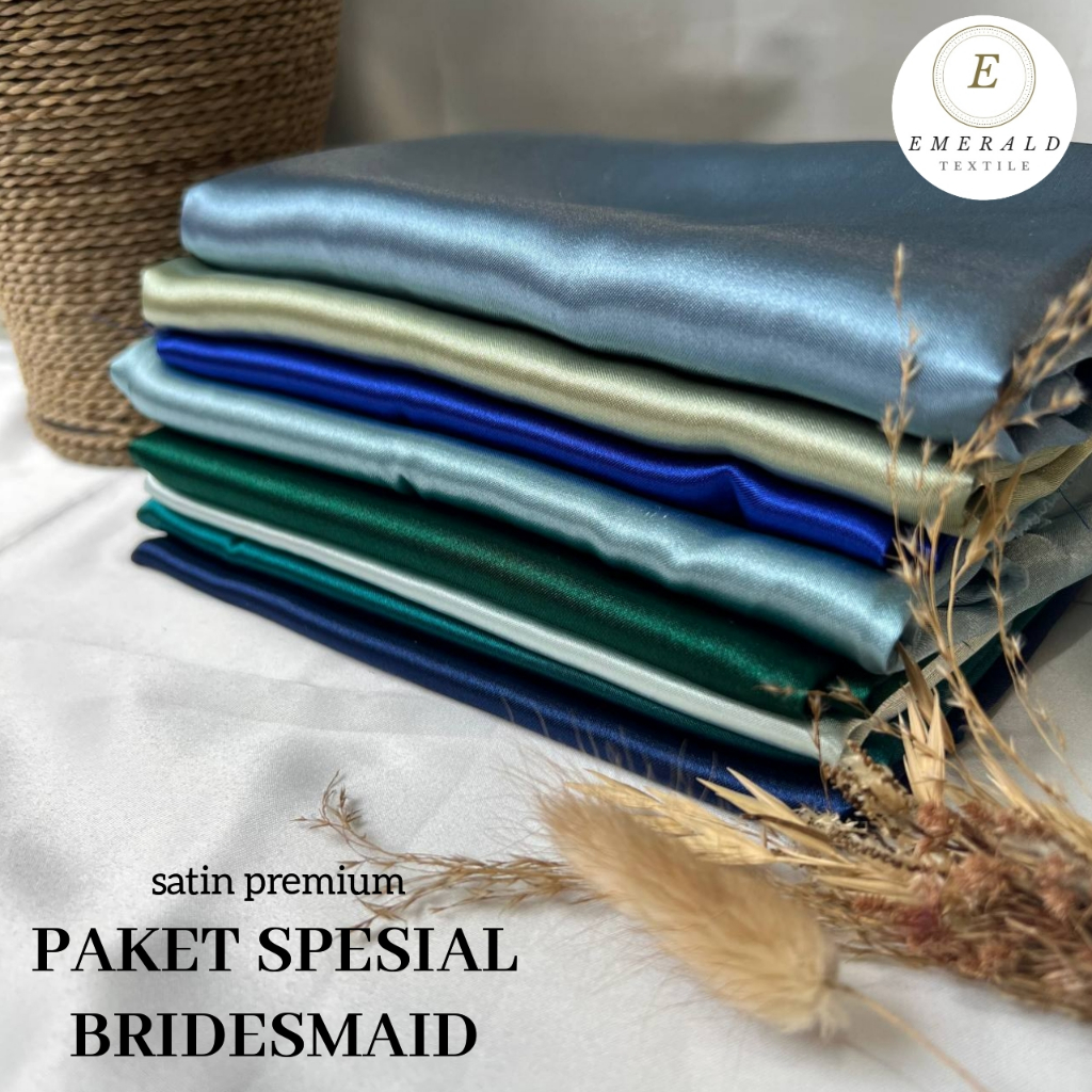 Spesial Bridesmaid Kain Paket Spesial Bridesmaid Kain Satin Charmuse (FREE KARTU BRIDESMAID) Kain Sa