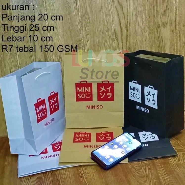 

Paper bag Miniso R7 P 20 x L 10 x T 25cm small