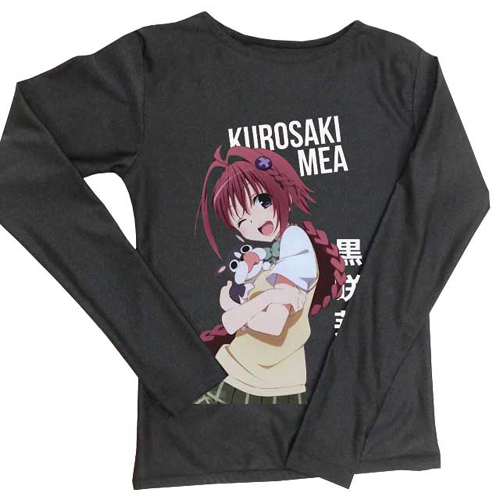 Kaos Tangan Panjang Mea Kurosaki Tshirt 100% Cotton Black Kombed 30s