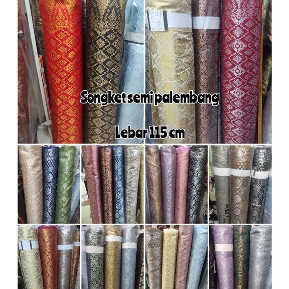 New BAHAN SONGKET PALEMBANG /SONGKET SEMI PALEMBANG METERAN.